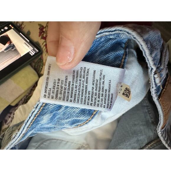 American Eagle Outfitters Women's Blue Low Rise Jean Denim Maxi Skirt Size 12 - Picture 9 of 11